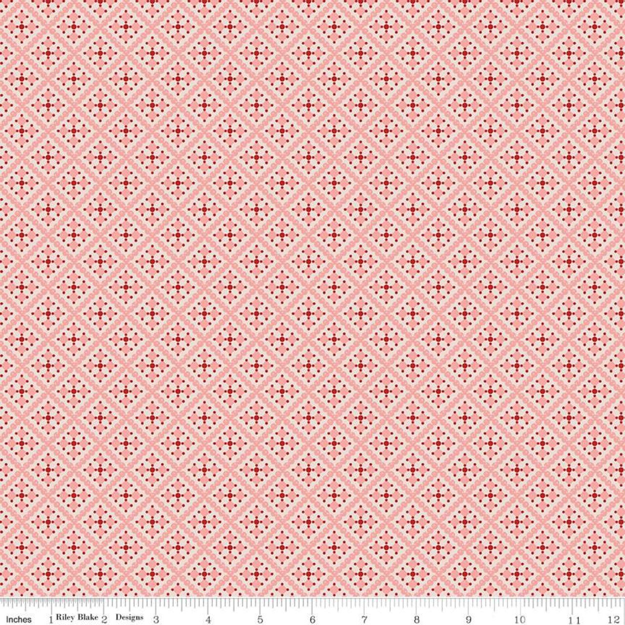 Fabric Riley Blake Coral Shenanigans Gentler Times by the Quarter Yard C16487-CORAL